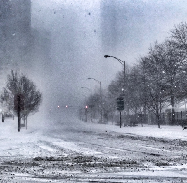 Snowstorm "Bomb Cyclone" 2018 in Jersey City. Photo by Alina Oswald.