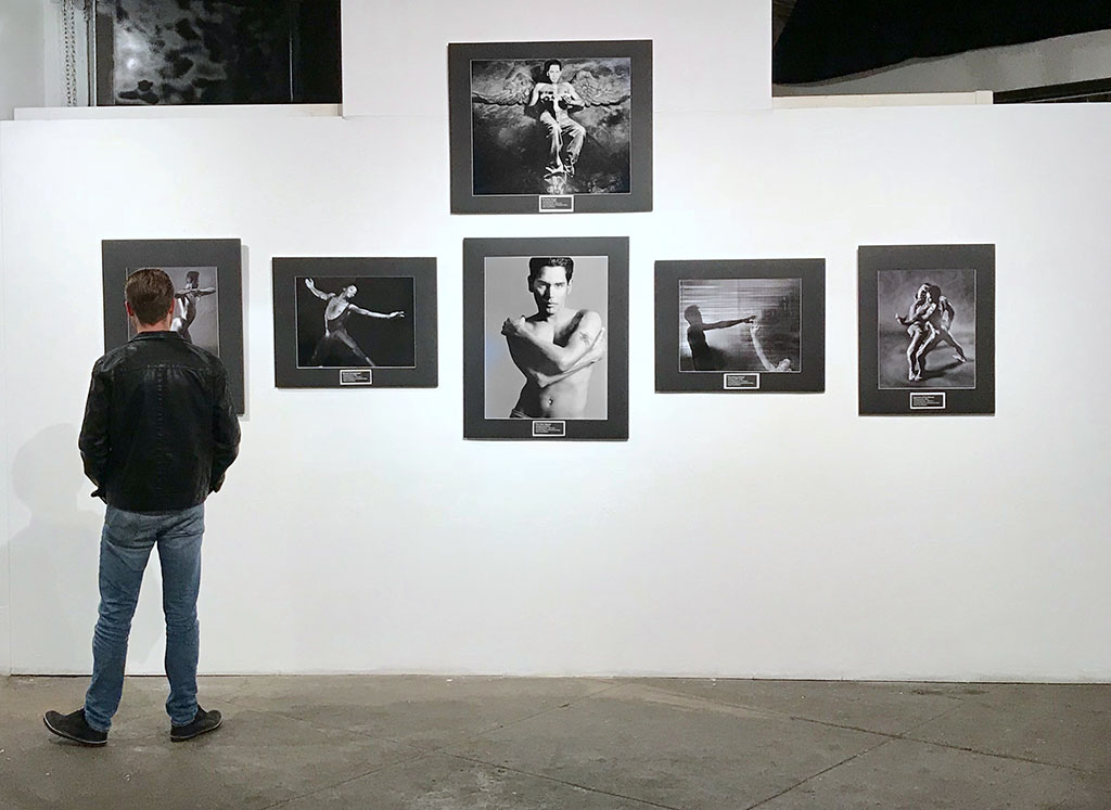 At Kurt Weston’s photography show, Remember: An AIDS Retrospective, opening at the Orange County Center of Contemporary Art on World AIDS Day 2018. Photo by Alina Oswald.