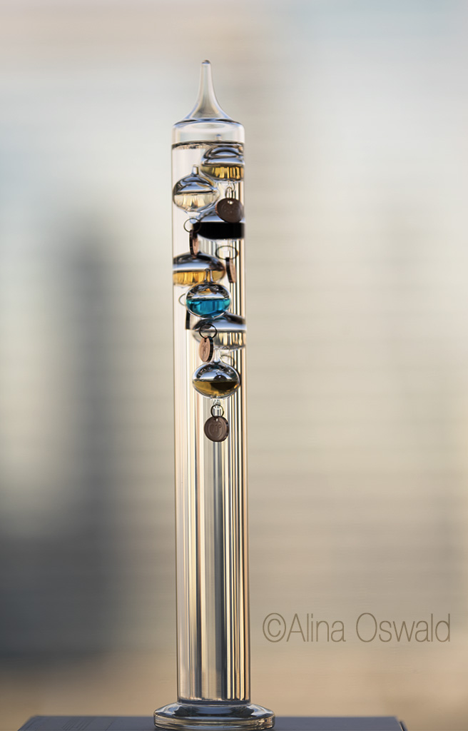 Galileo Thermometer. Product photography by Alina Oswald. All Rights Reserved. 