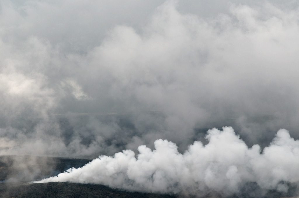 Smoking Lava Fields. Aerial photography by Alina Oswald.